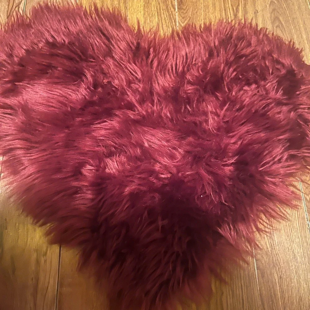 Plush heart shaped Bathroom rug/ Firm price